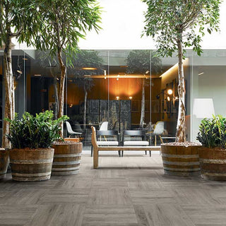 Gres Porcellanato Effetto Legno Grip 40x80 Grey Details Wood - Florim