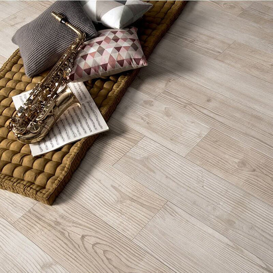 Gres Porcellanato Effetto Legno Rettificato Grip 20x120 8.5mm Bianco Just Mix - Gardenia Orchidea