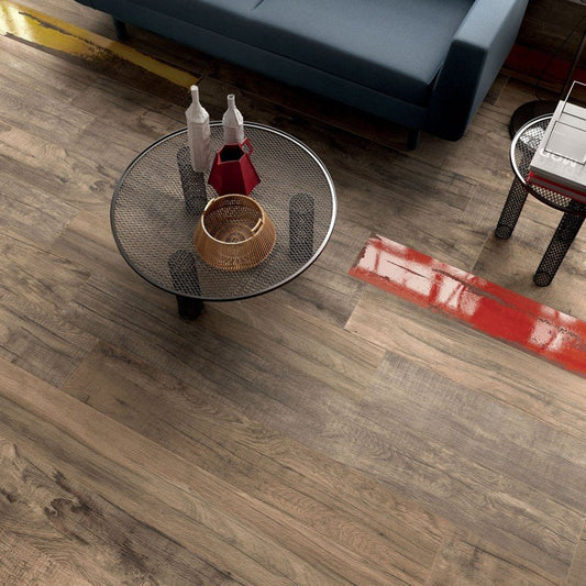 Wood Effect Porcelain Stoneware Rectified Grip 20x120 8.5mm Clay Dolphin - ABK