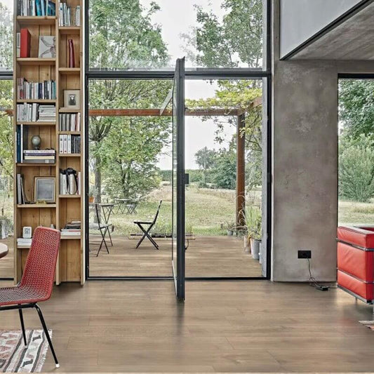 Gres Porcellanato Effetto Legno Rettificato Grip 20x120 9mm Champagne Woodslate Life - Florim
