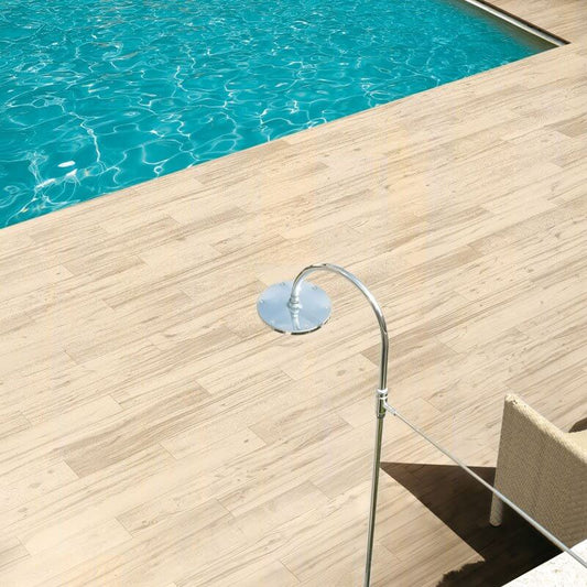 Gres Porcellanato Effetto Legno Rettificato Naturale 16x100 8.5mm Beige chiaro Just Venice - Gardenia Orchidea