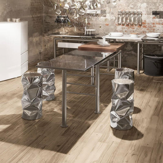 Gres Porcellanato Effetto Legno Rettificato Naturale 16x100 8.5mm Beige scuro Just Venice - Gardenia Orchidea