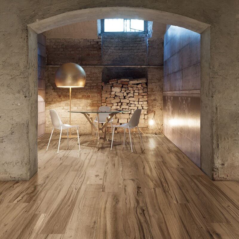 Gres Porcellanato Effetto Legno Rettificato Naturale 16x100 8.5mm Rovere Scuro Just Venice - Gardenia Orchidea
