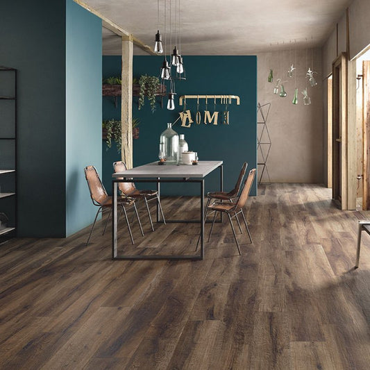 Gres Porcellanato Effetto Legno Rettificato Naturale 20x180 10mm Marrone Kuni - Imola Ceramica