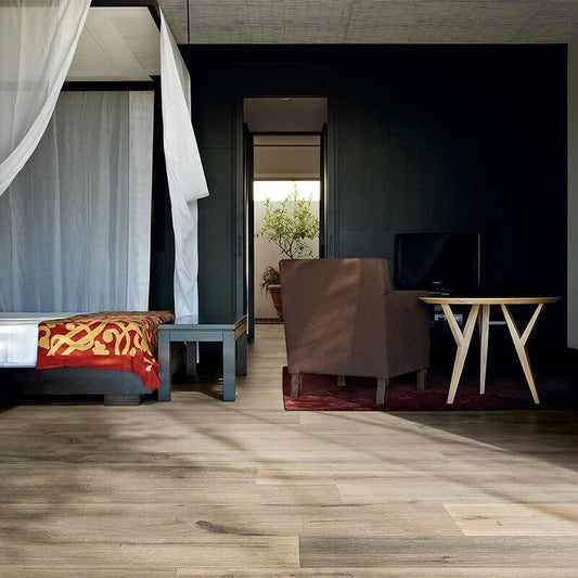 Gres Porcellanato Effetto Legno Rettificato Naturale 80x80 9mm Miel Planches De Rex - Florim