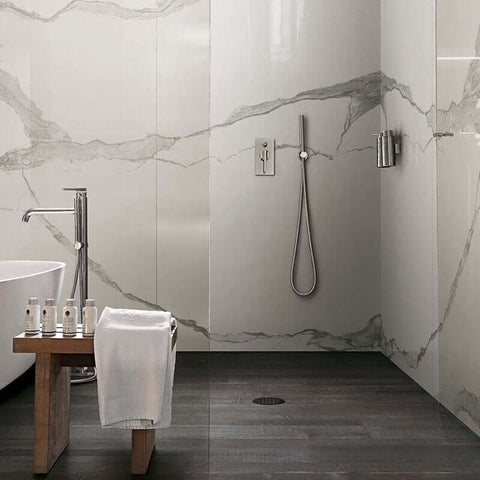 Gres Porcellanato Effetto Marmo Rettificato Lucido 80x80 6mm Statuario I classici - Florim