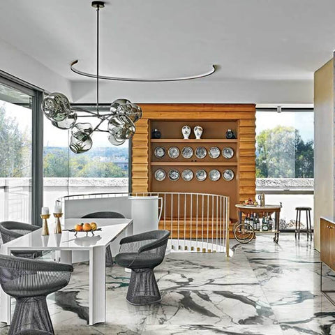 Gres Porcellanato Effetto Marmo Rettificato Naturale 120x120 6mm Calacatta Altissimo Les Bijoux - Florim