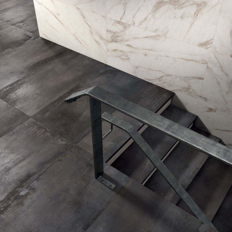 Gres Porcellanato Effetto Metallo Rettificato Naturale 30x60 8.5mm Dark Interno 9 - ABK
