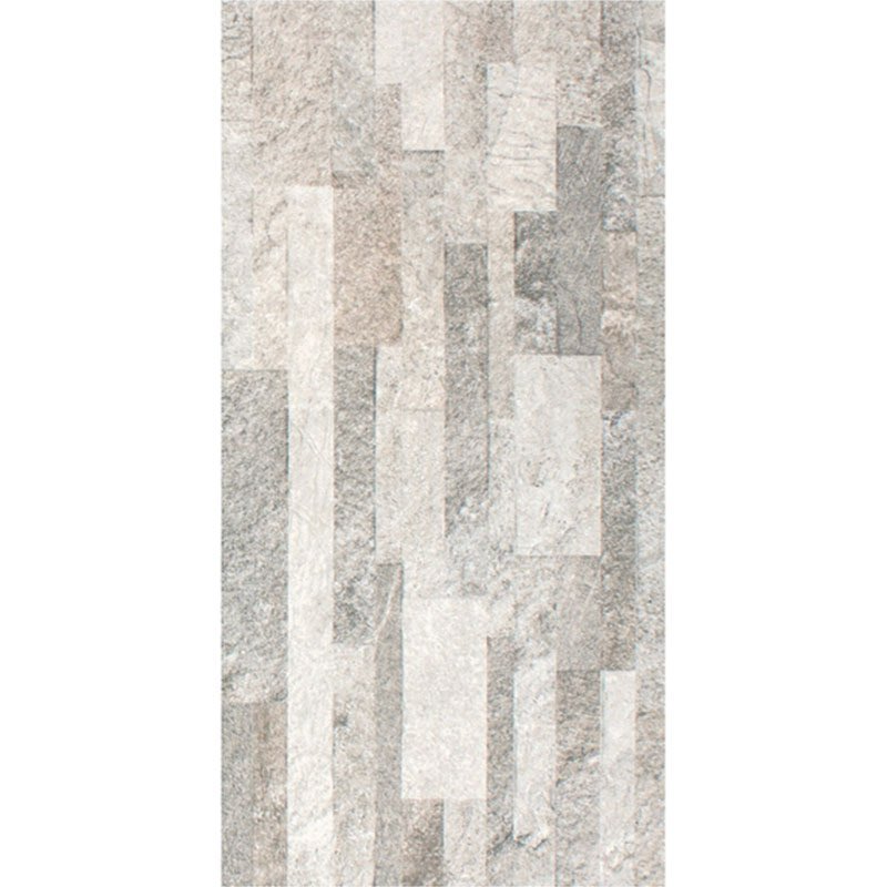Rivestimento in Gres Porcellanato Effetto Muretto 30.5x61 Grigio Roccia - Soluzioni Tiles