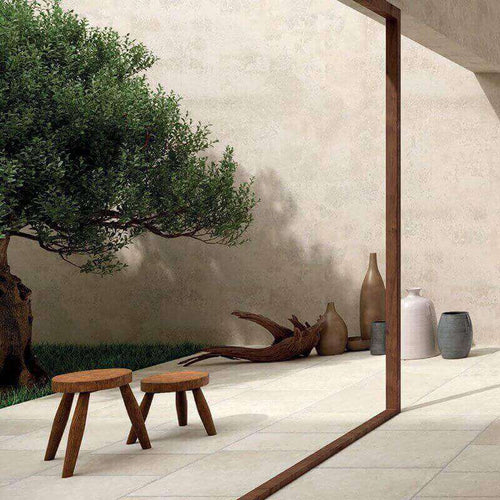 Gres Porcellanato Effetto Pietra Grip 30x60 Avorio Trani - Herberia