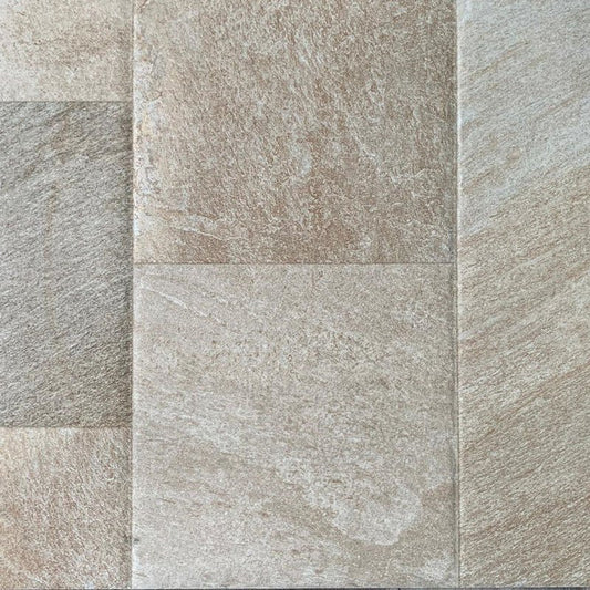 Natural Stone Effect Porcelain Stoneware 60x60 Beige Santana Mix - Ceramica Fiore
