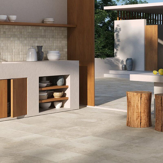 Stone Effect Porcelain Stoneware Non-Rectified Bush-Hammered 40x60 9mm Stone Lab Chianca - Herberia