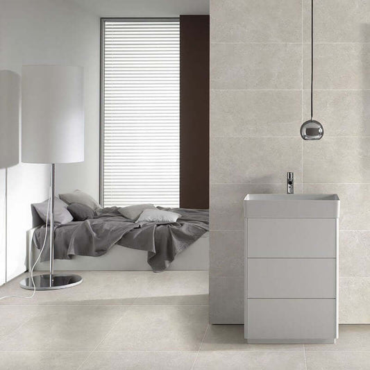 Gres Porcellanato Effetto Pietra Non Rettificato Naturale 60x60 9.5mm Block In Grigio - Herberia
