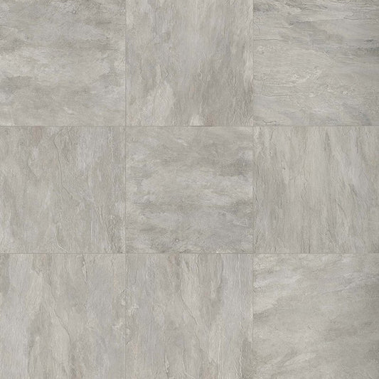 Gres porcellanato effetto pietra Ardoise 40x80 mm in grigio, rettificato e anti-scivolo, marca Florim.