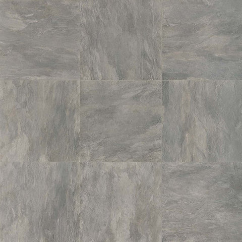 Gres Porcellanato Effetto Pietra Rettificato Grip 40x80 9mm Plombe Ardoise - Florim, grey stone effect tiles.
