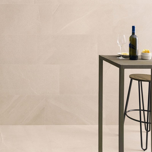 Gres Porcellanato Effetto Pietra Rettificato Grip 60x120 8.5mm Cream Burlington Stone - Gardenia Orchidea