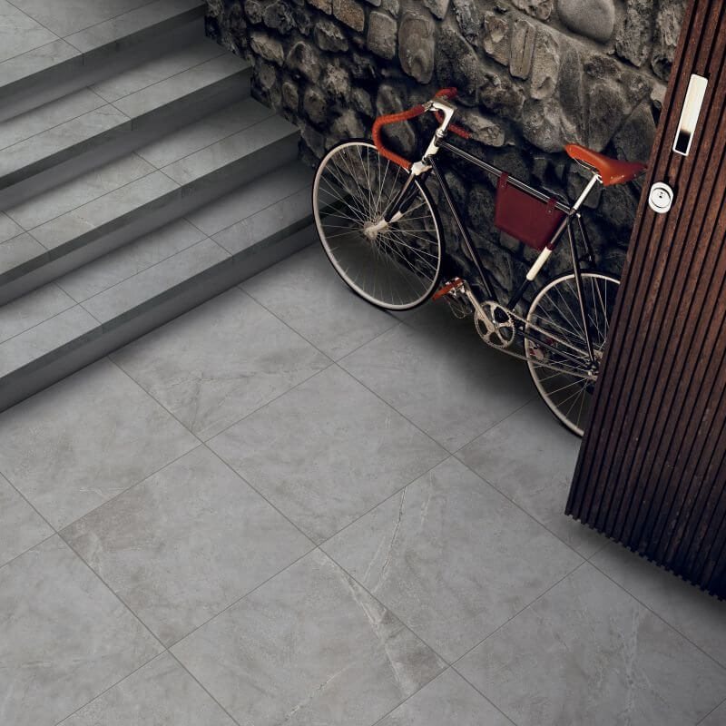 Gres Porcellanato Effetto Pietra Rettificato Grip 60x60 20mm Grey Atlantis - ABK