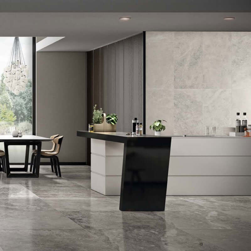 Gres Porcellanato Effetto Pietra Rettificato Grip 80x80 8.5mm Crux White Origini - Gardenia Orchidea