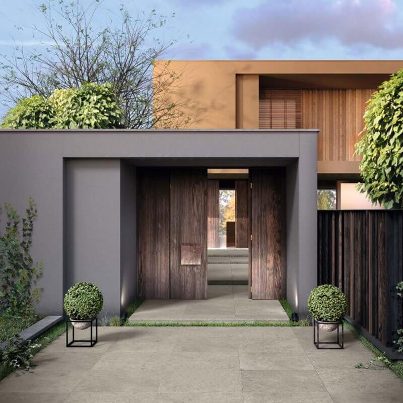 Gres Porcellanato Effetto Pietra Rettificato Grip 80x80 8.5mm Gris Royal Origini - Gardenia Orchidea