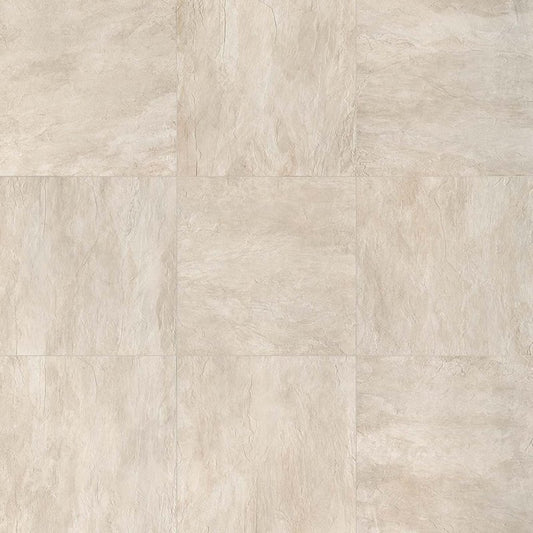 Gres Porcellanato Effetto Pietra Rettificato Grip 80x80 9mm Ivoire Ardoise - Florim