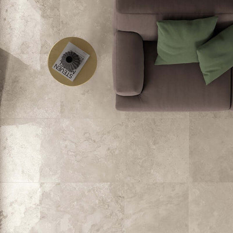 Gres Porcellanato Effetto Pietra Rettificato Lappato 30x60 8.5mm Ivory Mix 2 Alpes Raw - ABK