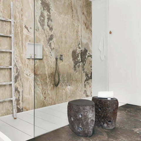 Gres Porcellanato Effetto Pietra Rettificato Lucido 60x120 9mm Golden Blend Onyx&More - Florim