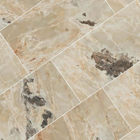 Gres Porcellanato Effetto Pietra Rettificato Lucido 60x120 9mm Golden Blend Onyx&More - Florim