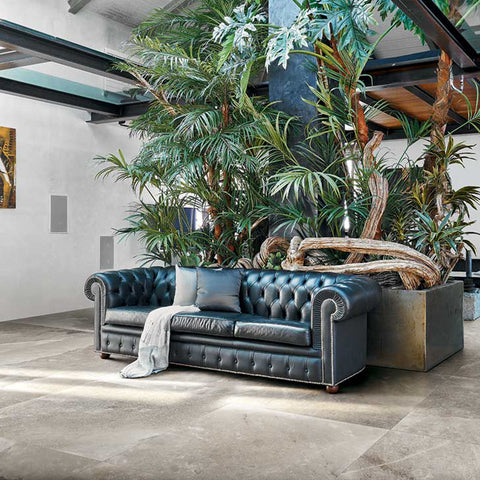 Stone Effect Porcelain Stoneware Rectified Glossy 60x60 9mm Celtic Grey Rock Salt - Florim