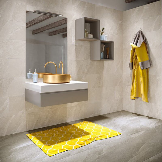 Natural Rectified Stone Effect Porcelain Stoneware 120x120 10mm Pietra Ligure Grey - Herberia