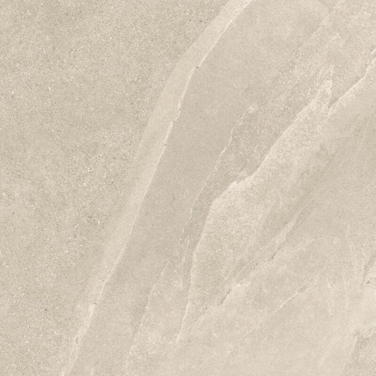 Natural Rectified Stone Effect Porcelain Stoneware 120x120 10mm Pietra Ligure Sabbia - Herberia