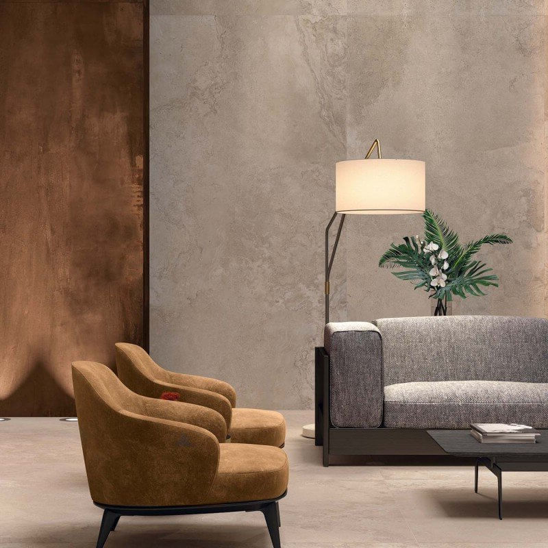 Gres Porcellanato Effetto Pietra Rettificato Naturale 120x120 8.5mm Sand Alpes Wide - ABK