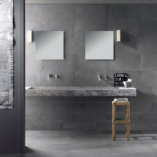 Gres Porcellanato Effetto Pietra Rettificato Naturale 30x30 8.5mm Quadretti Black Docks - ABK