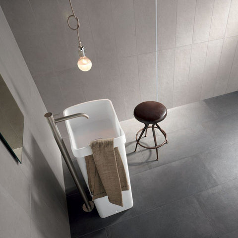 Gres Porcellanato Effetto Pietra Rettificato Naturale 30x30 8.5mm Quadretti Grey Docks - ABK