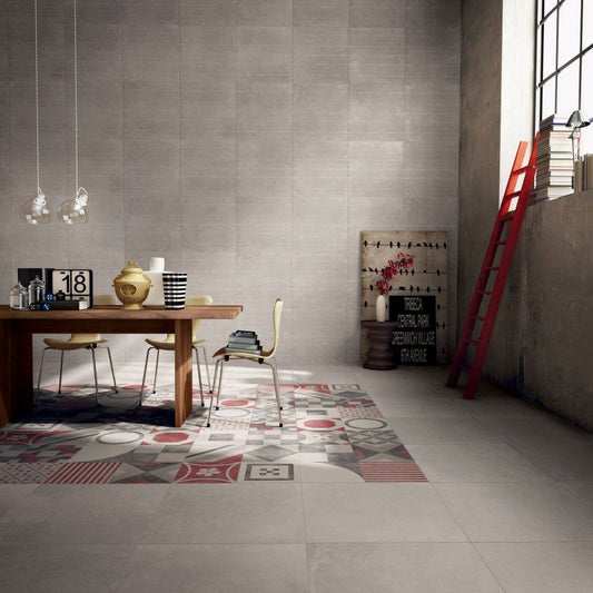 Gres Porcellanato Effetto Pietra Rettificato Naturale 30x30 8.5mm Quadretti Silver Docks - ABK