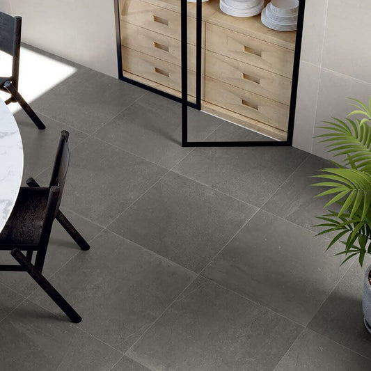 Gres Porcellanato Effetto Pietra Rettificato Naturale 30x90 8mm Etna Lava - Herberia