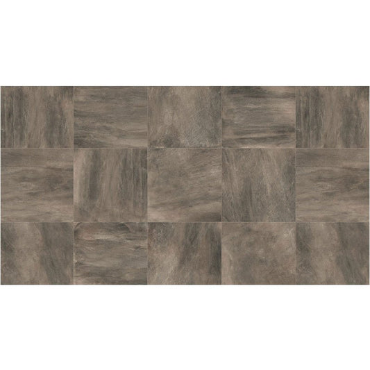Natural Rectified Stone Effect Porcelain Stoneware 40x80 8.5mm Anthracite Concept Stone - Gardenia Orchidea