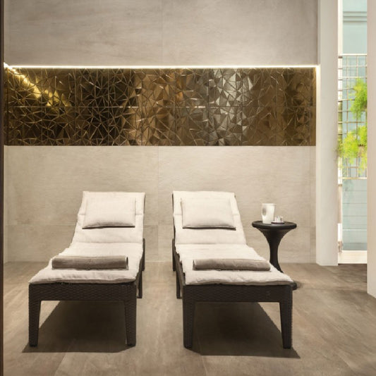 Natural Rectified Stone Effect Porcelain Stoneware 40x80 8.5mm Medium Brown Concept Stone - Gardenia Orchidea