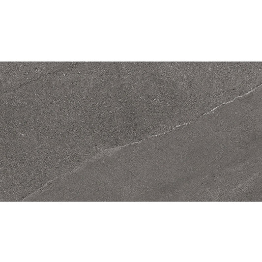 Natural Rectified Stone Effect Porcelain Stoneware 40x80 8.5mm Graphite Burlington Stone - Gardenia Orchidea