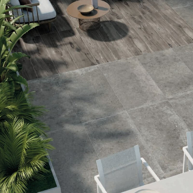 Gres Porcellanato Effetto Pietra Rettificato Naturale 60x120 8.5mm Fango Anima - Ariana