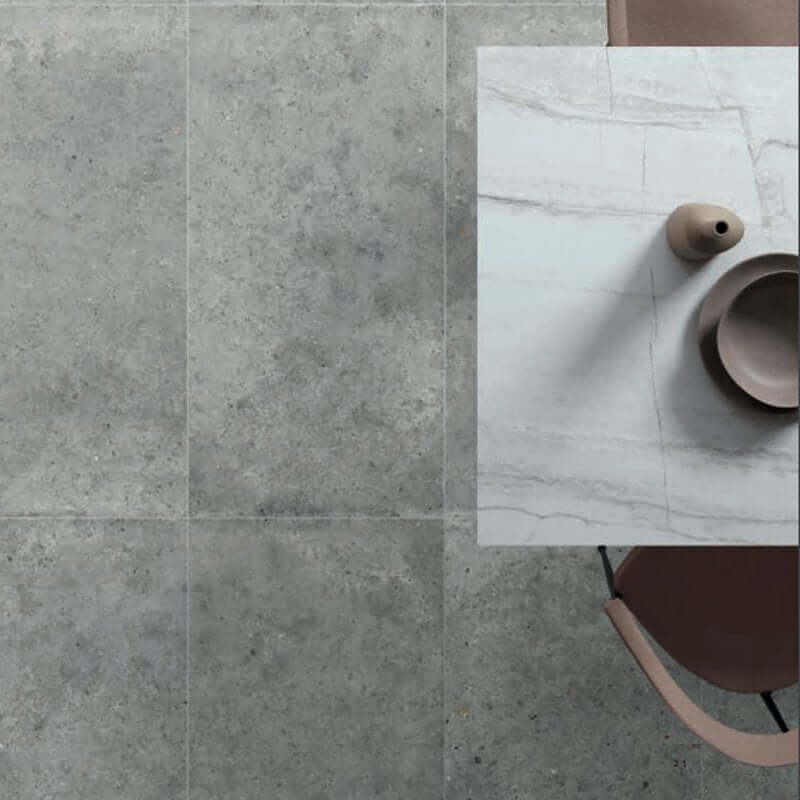 Gres Porcellanato Effetto Pietra Rettificato Naturale 60x120 8.5mm Grigio Anima - Ariana