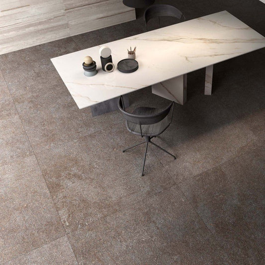 Gres Porcellanato Effetto Pietra Rettificato Naturale 60x120 8.5mm Red Native - ABK