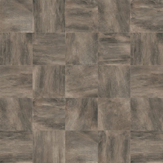 Natural Rectified Stone Effect Porcelain Stoneware 80x80 8.5mm Anthracite Concept Stone - Gardenia Orchidea