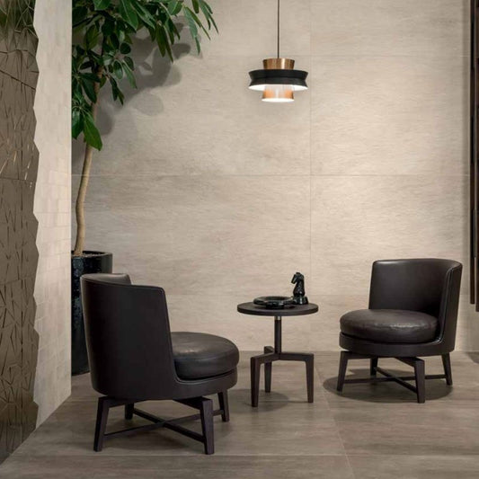 Natural Rectified Stone Effect Porcelain Stoneware 80x80 8.5mm Light Beige Concept Stone - Gardenia Orchidea