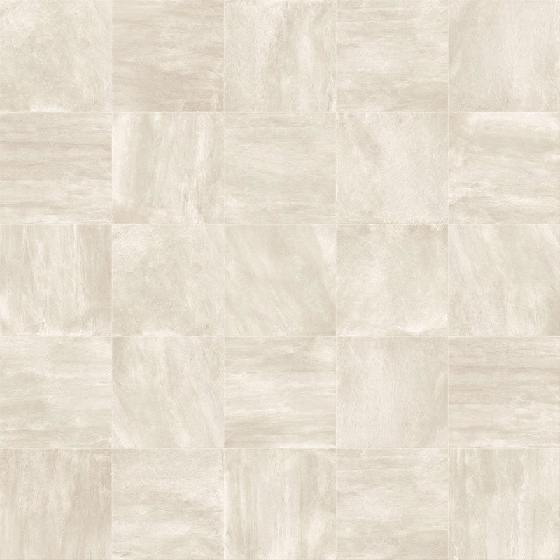 Natural Rectified Stone Effect Porcelain Stoneware 80x80 8.5mm White Concept Stone - Gardenia Orchidea