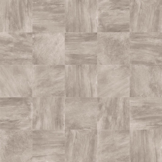 Natural Rectified Stone Effect Porcelain Stoneware 80x80 8.5mm Grey Concept Stone - Gardenia Orchidea