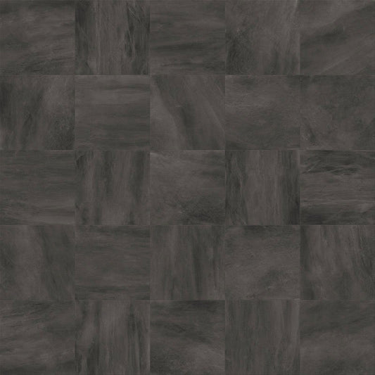 Natural Rectified Stone Effect Porcelain Stoneware 80x80 8.5mm Black Concept Stone - Gardenia Orchidea