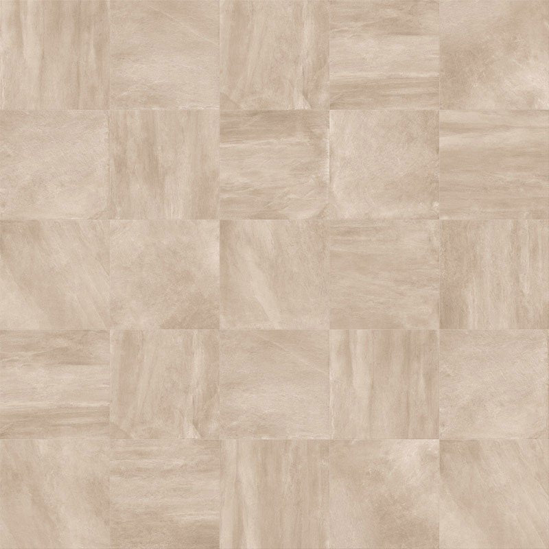 Natural Rectified Stone Effect Porcelain Stoneware 80x80 8.5mm Sand Concept Stone - Gardenia Orchidea