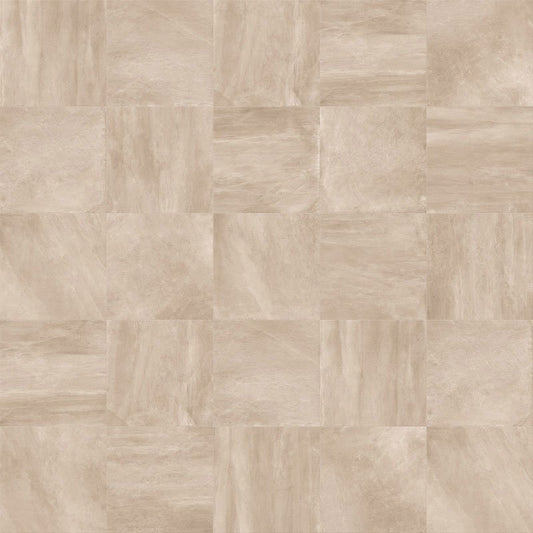 Natural Rectified Stone Effect Porcelain Stoneware 80x80 8.5mm Sand Concept Stone - Gardenia Orchidea