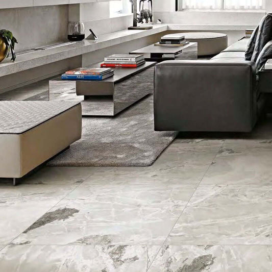 Gres Porcellanato Effetto Pietra Rettificato Satinato 60x120 6mm Silver Blend Onyx&More - Florim