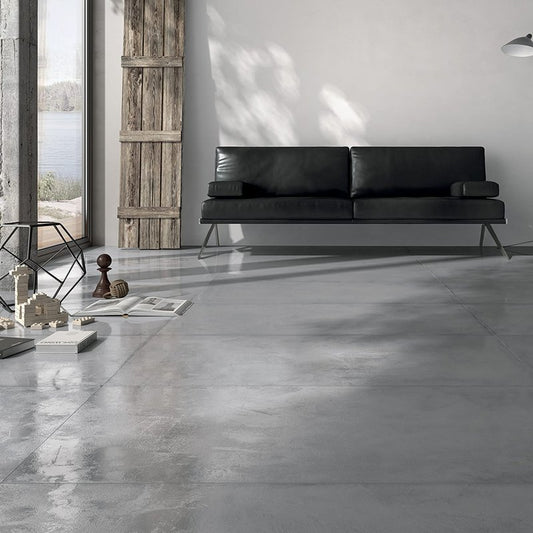 Resin Effect Porcelain Stoneware Lapped 60x60 Grey Res Steel - Ricchetti
